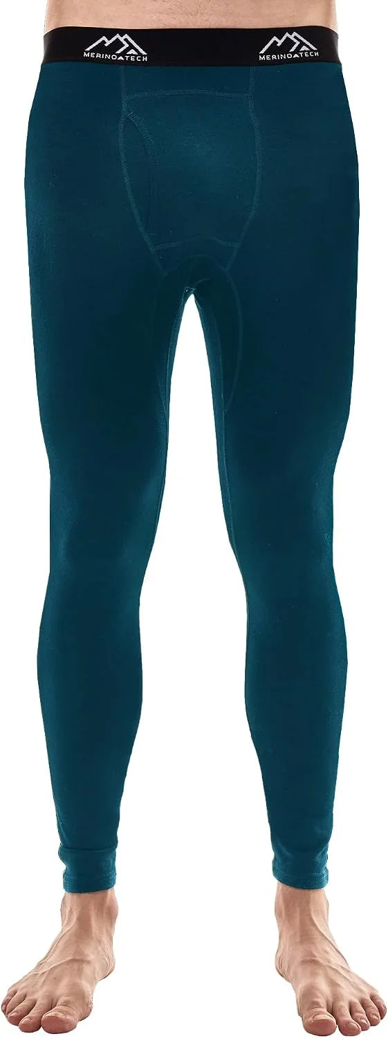 100% Merino Wool Base Layer Mens Long Johns - Thermal Underwear Bottoms