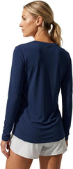 Merino Wool Shirt Women Lightweight Breathable Basic Tees Long Sleeve Sun Protection Shirts