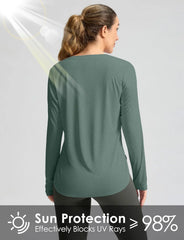 G Gradual Women's Sun Shirts UPF 50+ Long Sleeve Workout Hiking Tops