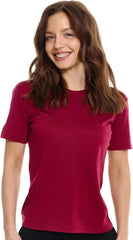 100% Merino Wool Shirt Women - Short Sleeve Tee Base Layer Top Undershirt