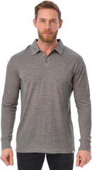 100% Merino Wool Polo Shirt Men - Short & Long Sleeve Shirt Base Later | Lightweight, Breathable Merino Wool, Naturally Anti-Odor, Moisture-Wicking, Ideal for Active, Travel, Everyday Wear, Layering