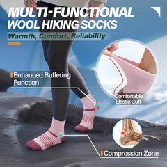 Anlisim Merino Wool Ankle Running Hiking Socks for Women and Men