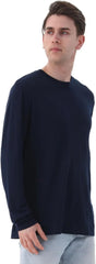 100% Merino Wool Base Layer for Men Long Sleeve Crew Neck Thermal Shirt
