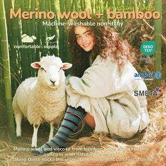 Merino Wool Compression Socks for Women Men 15-20 mmHg for flying