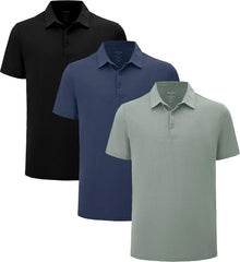 netdraw Men's Ultra Soft Bamboo Viscose Polo Curved Hem S-3XL