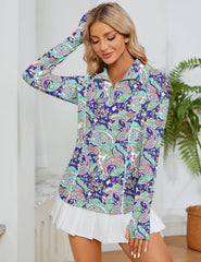 LOMON Women Long Sleeve Shirts Sun Protection 1/4 Zip Summer Quick Dry Hiking Shirts Quarter Zip Pullover for Women