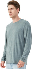 100% Merino Wool Base Layer for Men Long Sleeve Crew Neck Thermal Shirt