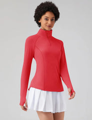 LOMON Women Long Sleeve Shirts Sun Protection 1/4 Zip Summer Quick Dry Hiking Shirts Quarter Zip Pullover for Women