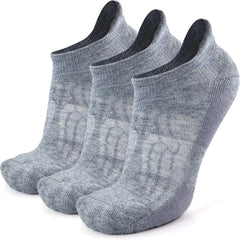 Busy Socks Merino Wool Compression Support Ankle Running Hiking Socks for Men Women, Soft Thick Cushion Tab Socks 3/6 Pairs