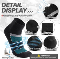 Anlisim Merino Wool Ankle Running Hiking Socks for Women and Men