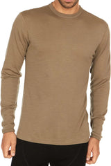100% Merino Wool - Men's Long Sleeve Crew Shirt - Thermal Base Layer
