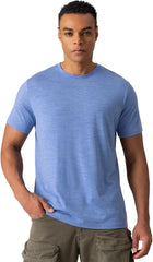 Merino Protect 100% Merino Wool V-Neck T Shirts for Men Odor Resistance Base Layer Hiking Travel T-Shirt Soft Undershirt