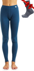 100% Merino Wool Base Layer Women Pants - Thermal Leggings Underwear