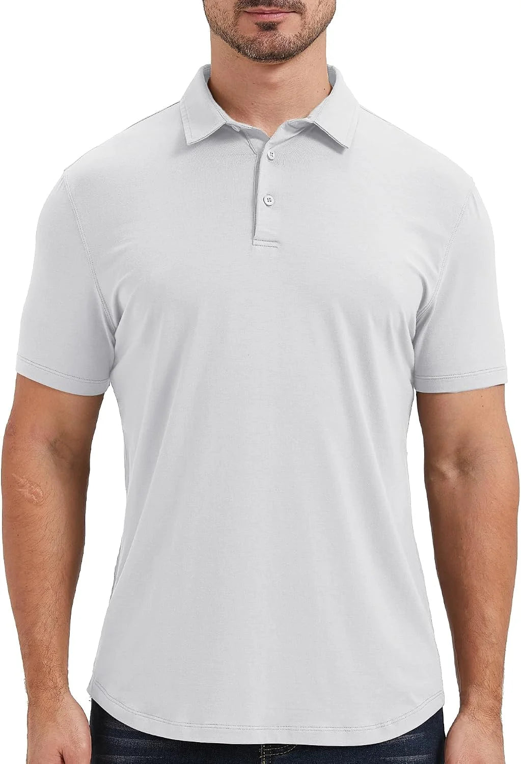 netdraw Men's Ultra Soft Bamboo Viscose Polo Curved Hem S-3XL