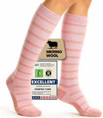 Merino Wool Compression Socks for Women Men 15-20 mmHg for flying