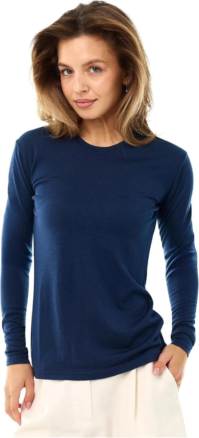 100% Merino Wool Base Layer Women - Thermal Merino Wool Shirt Women