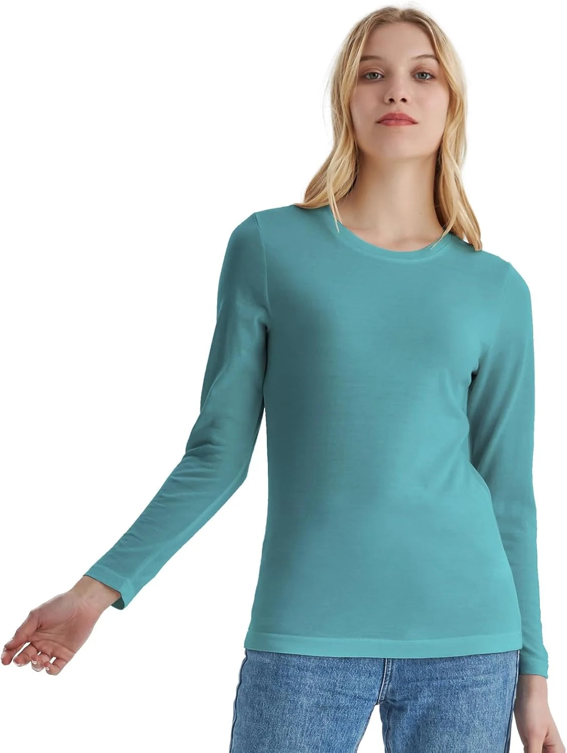 100% Merino Wool Base Layer Women Soft Thermal Long Sleeve Everyday Shirt