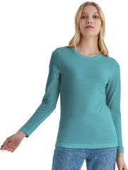 100% Merino Wool Base Layer Women Soft Thermal Long Sleeve Everyday Shirt