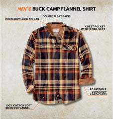 Legendary Whitetails Mens Flannel Long Sleeve Button Down 100% Cotton Shirt