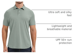 netdraw Men's Ultra Soft Bamboo Viscose Polo Curved Hem S-3XL