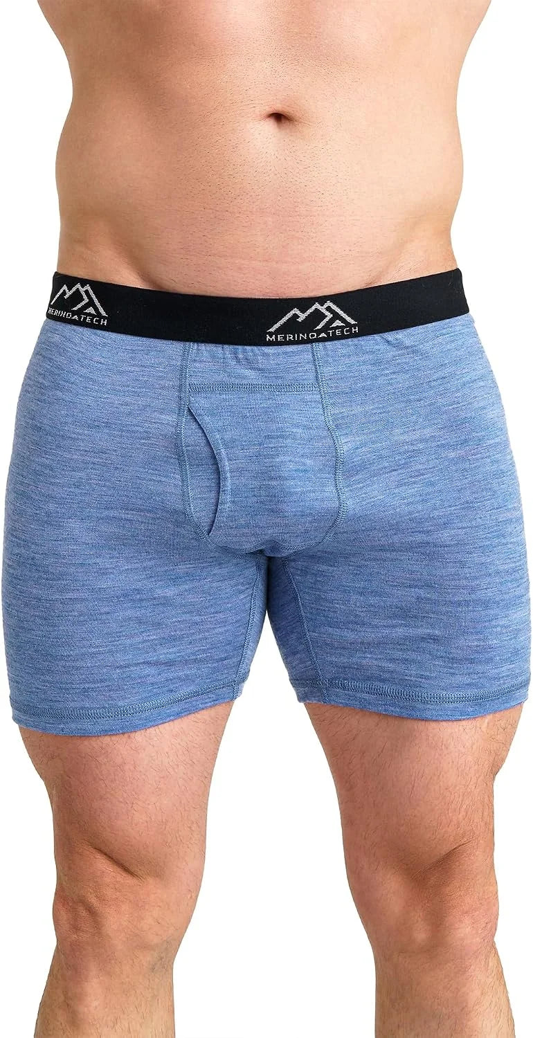 100% Merino Wool Underwear Mens - 1-2 Pack Boxer Briefs for Men 17.5um