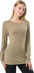 100% Merino Wool Base Layer Women Soft Thermal Long Sleeve Everyday Shirt