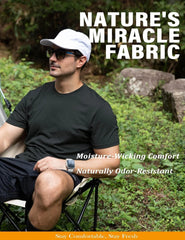Merino Protect 100% Merino Wool T Shirts for Men Odor Resistance Base Layer Hiking Travel T-Shirt Soft Undershirt