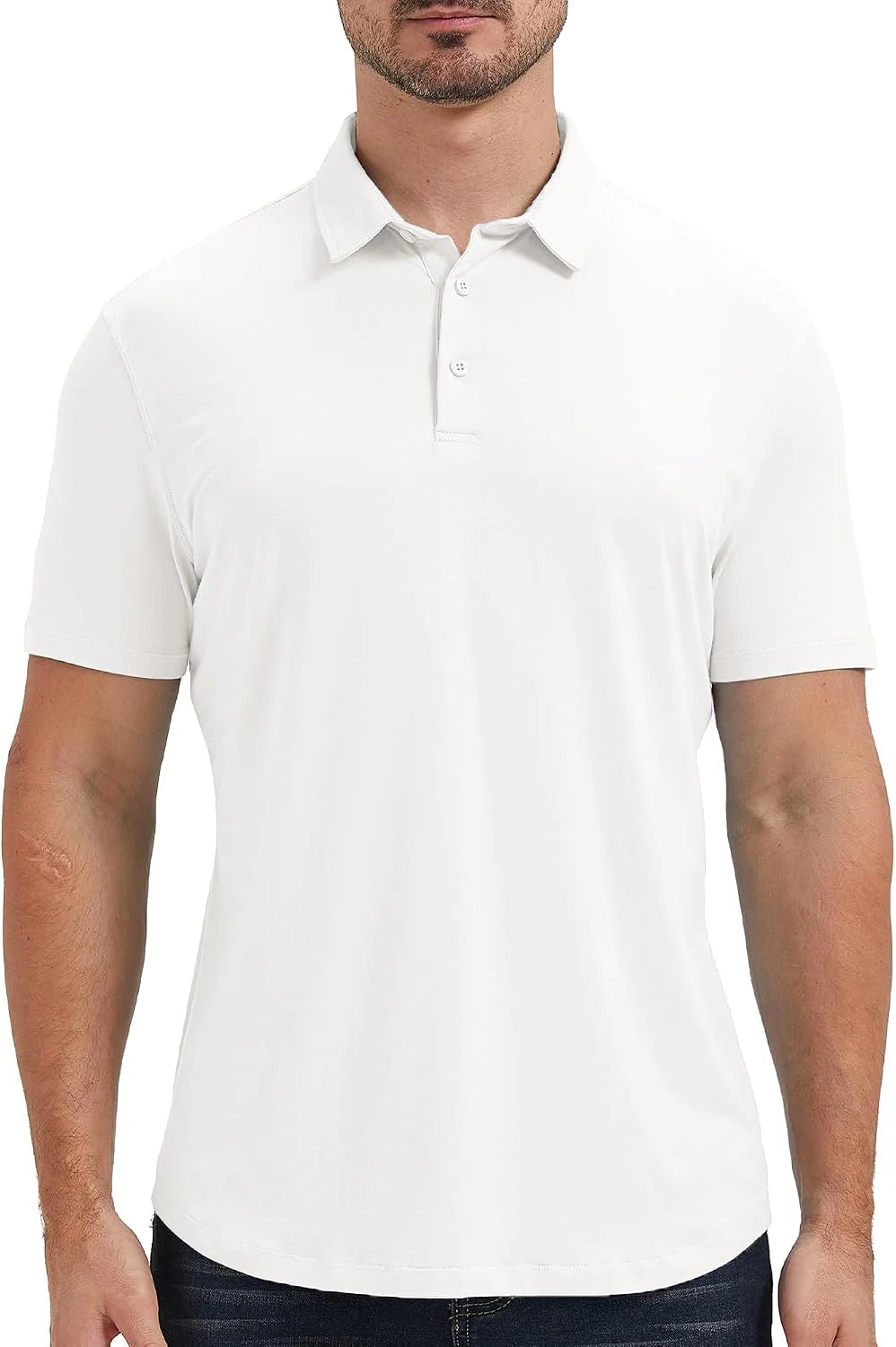 netdraw Men's Ultra Soft Bamboo Viscose Polo Curved Hem S-3XL