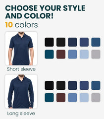 100% Merino Wool Button Up Shirt Men - Long & Short Sleeve Breathable