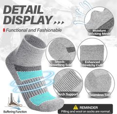 Anlisim Merino Wool Ankle Running Hiking Socks for Women and Men