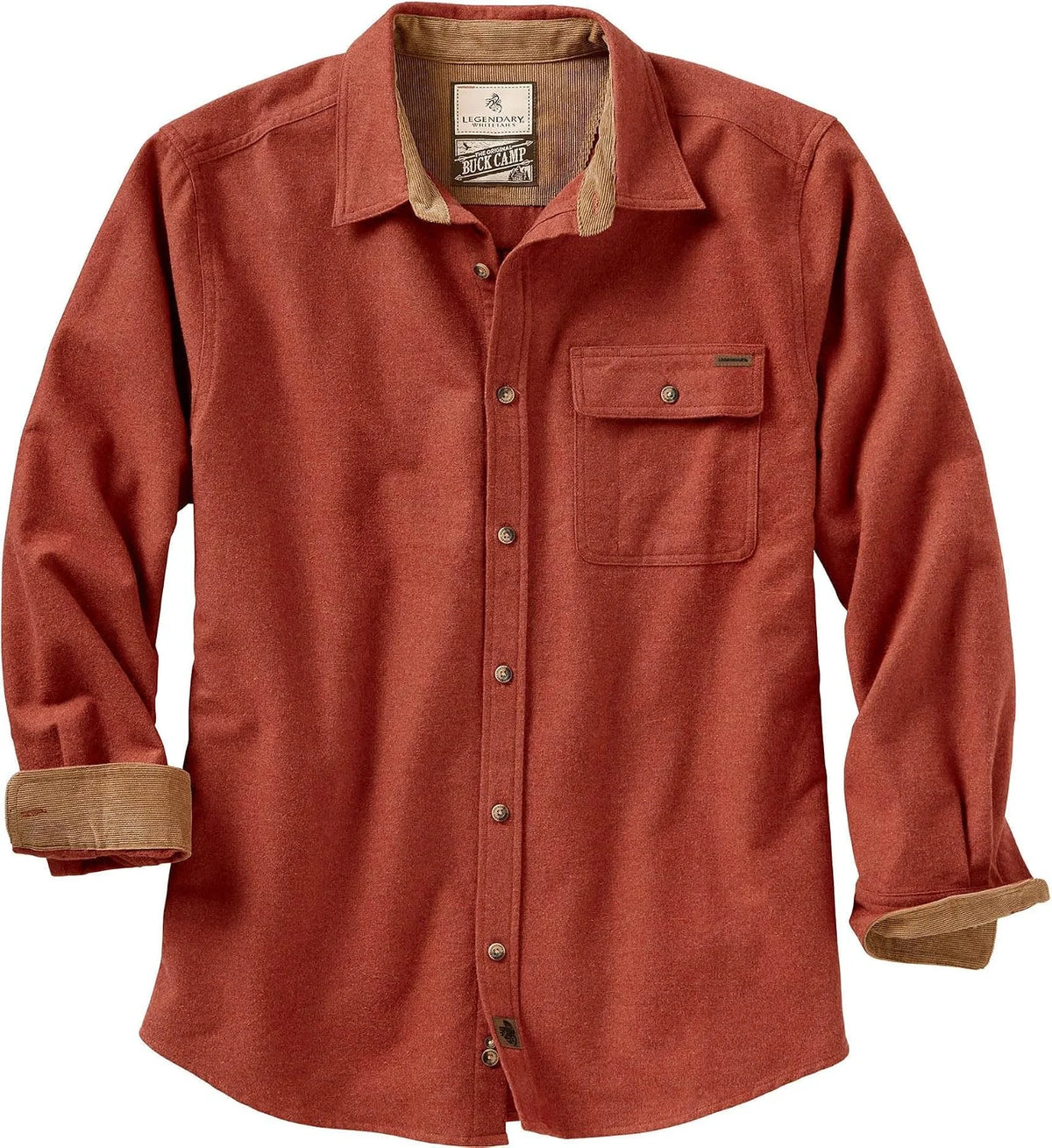 Legendary Whitetails Mens Flannel Long Sleeve Button Down 100% Cotton Shirt