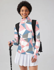 LOMON Women Long Sleeve Shirts Sun Protection 1/4 Zip Summer Quick Dry Hiking Shirts Quarter Zip Pullover for Women