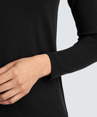 Women's Petite Long Sleeve Merino Crew