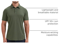 netdraw Men's Ultra Soft Bamboo Viscose Polo Curved Hem S-3XL