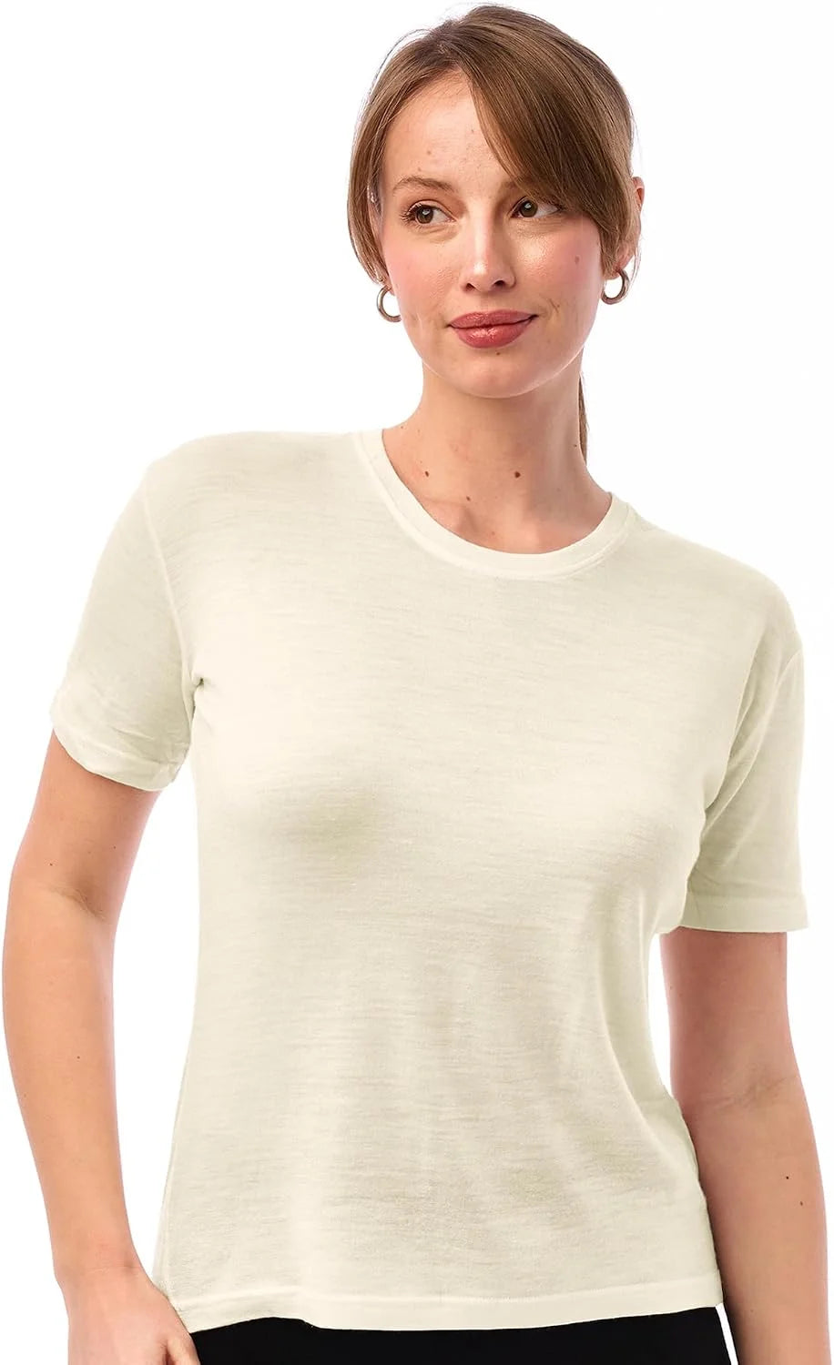 100% Merino Wool Shirt Women - Short Sleeve Tee Base Layer Top Undershirt