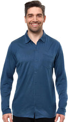 100% Merino Wool Button Up Shirt Men - Long & Short Sleeve Breathable