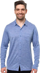 100% Merino Wool Button Up Shirt Men - Long & Short Sleeve Breathable