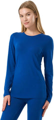 100% Merino Wool Base Layer Women Soft Thermal Long Sleeve Everyday Shirt