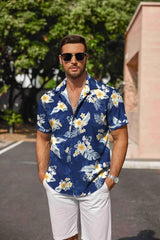 COOFANDY Men's Linen Shirts Short Sleeve Casual Shirts Button Down Shirt for Men Beach Summer Wedding Shirt