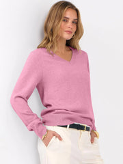ANRABESS Women’s Fall Long Sleeve V Neck Light Sweaters