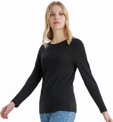 100% Merino Wool Base Layer Women Soft Thermal Long Sleeve Everyday Shirt