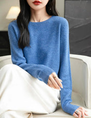 Chanyarn Women's 100% Merino Wool 2025 Fall Winter First-Line Ready to Wear Long Sleeve Seamless Knit Crewneck Sweater
