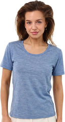 100% Merino Wool Shirt Women - Short Sleeve Tee Base Layer Top Undershirt