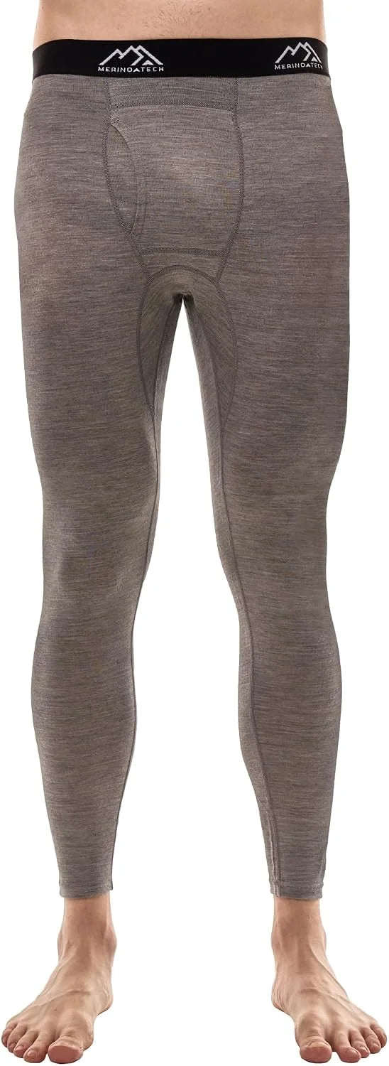 100% Merino Wool Base Layer Mens Long Johns - Thermal Underwear Bottoms