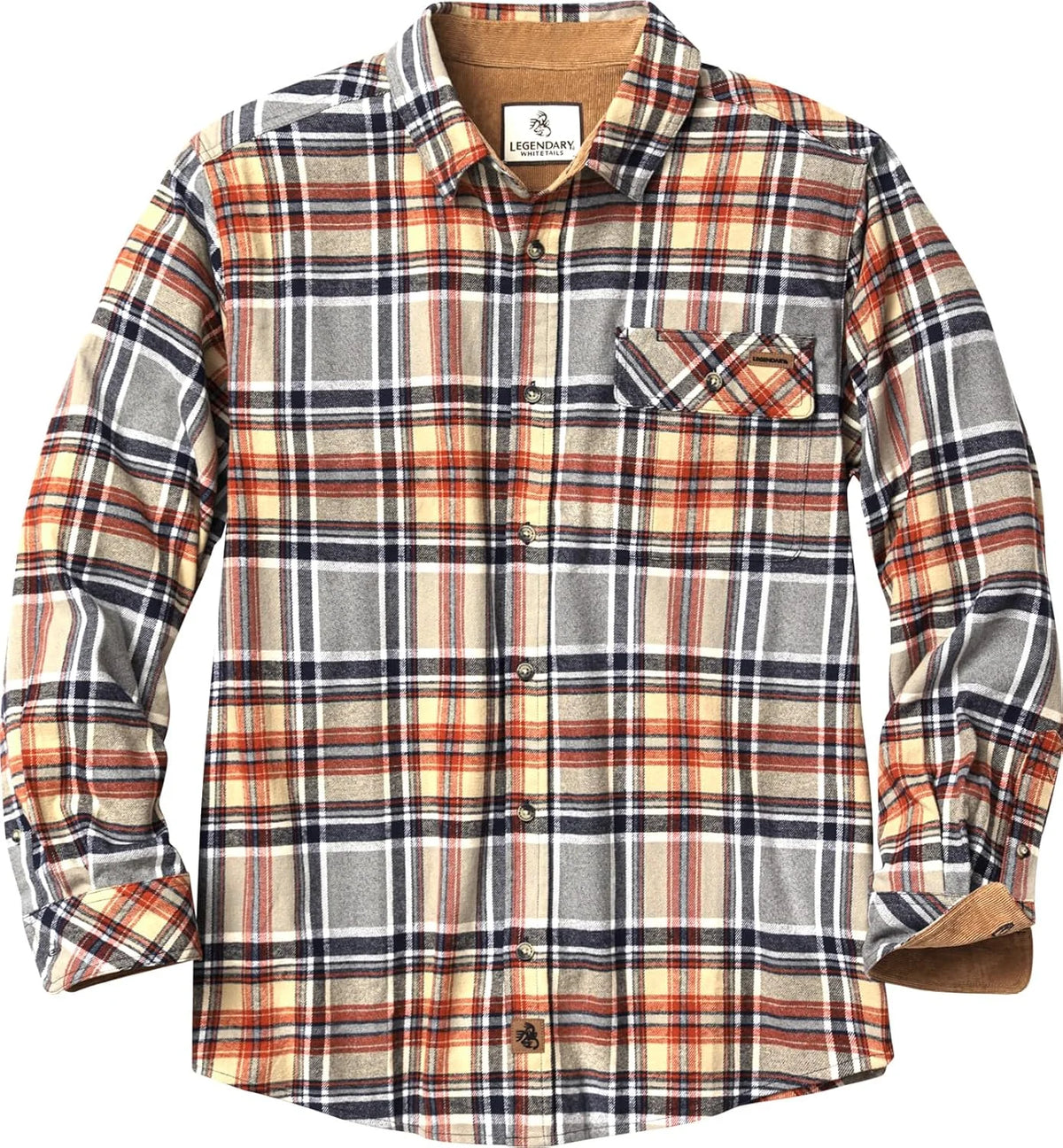 Legendary Whitetails Mens Flannel Long Sleeve Button Down 100% Cotton Shirt