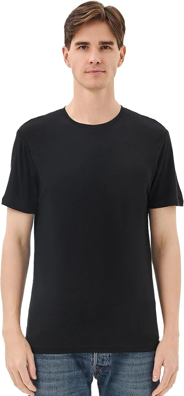 Merino Protect 100% Merino Wool T Shirts for Men Odor Resistance Base Layer Hiking Travel T-Shirt Soft Undershirt
