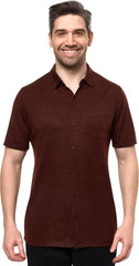 100% Merino Wool Button Up Shirt Men - Long & Short Sleeve Breathable