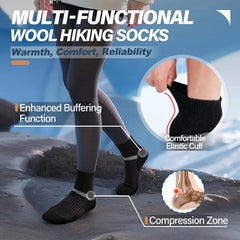 Anlisim Merino Wool Ankle Running Hiking Socks for Women and Men