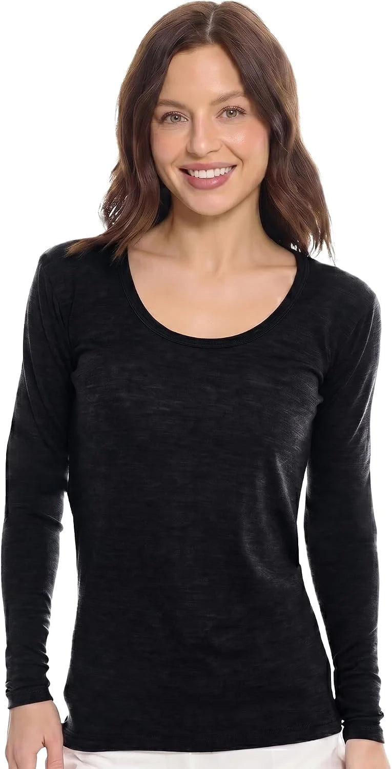 100% Merino Wool Base Layer Women - Thermal Merino Wool Shirt Women