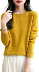 Chanyarn Women's 100% Merino Wool 2025 Fall Winter First-Line Ready to Wear Long Sleeve Seamless Knit Crewneck Sweater
